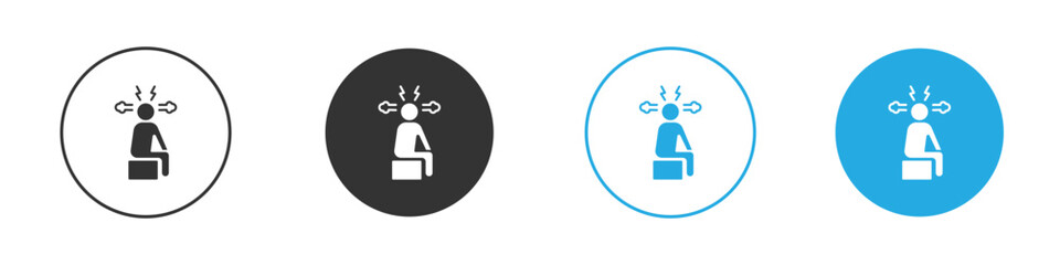 Depression icon, simple flat style, illustration, logo sign symbol pictogram template, for ui or ux.