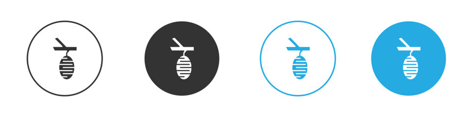 Cocoon icon, simple flat style, illustration, logo sign symbol pictogram template, for ui or ux.