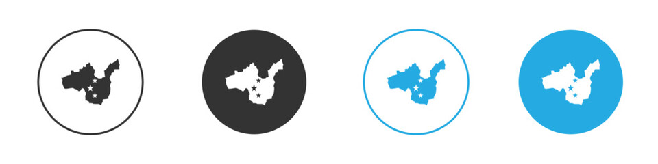 China map icon, simple flat style, illustration, logo sign symbol pictogram template, for ui or ux.