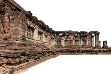 Angkor Wat, Siem Reap, Cambodia isolated on white background