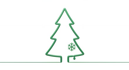 Fototapeta premium Stylized christmas tree graphic design
