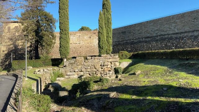 Etruscan Ruins in Arezzo, Italy &ndash; Ancient Archaeological Site and Historic Remains

