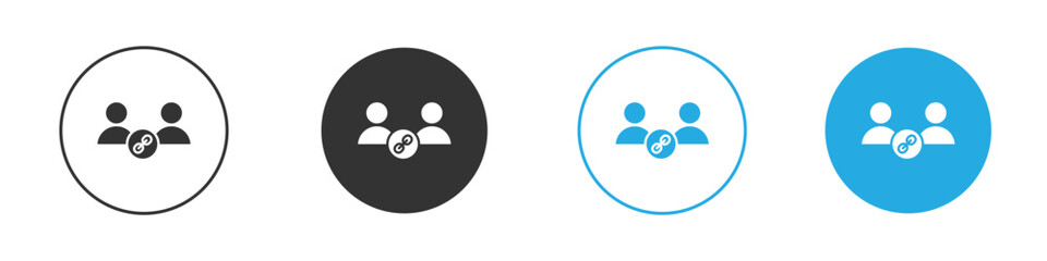 Affiliate link icon, simple flat style, illustration, logo sign symbol pictogram template, for ui or ux.