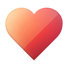 Clean Flat Heart Icon with Smooth Design