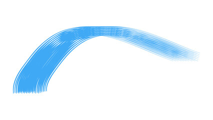 Abstract blue brush stroke arc isolated on transparent background