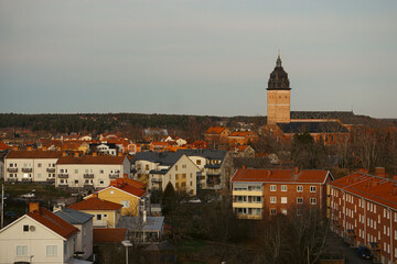 Scenic view of a city against sky