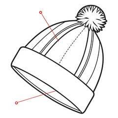 Beanie cap template