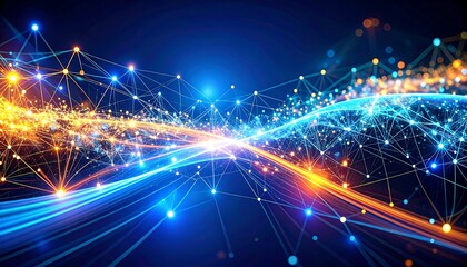 Obraz premium Abstract network flow (1)