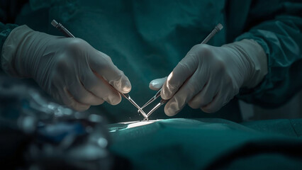 Surgeon Performing a Delicate Operation
