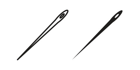 Obraz premium Needle icon in flat and liner trendy style for app ui designs