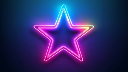 Obraz premium Neon star graphic design