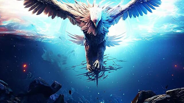 Galaxy Version of garuda world realistis,ai generative