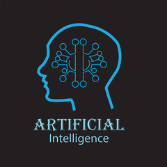 Artificial Intelligence Logo Design, AI Logo.