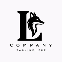 Letter L Fox Logo Designs
