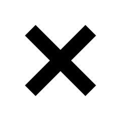 Obraz premium Cross Check mark. Decline cross