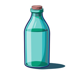 Realistic Glass Bottle PNG Transparent