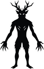 vector illustration of a silhouette of a wolf