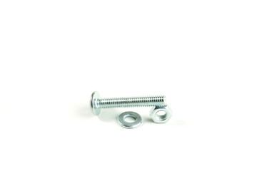 Bolt and nut for fixing parts. 