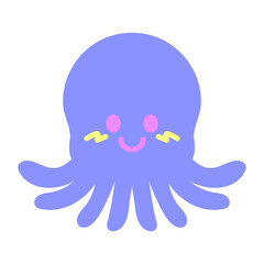 シンプルなゆるかわタコさんイラスト☆PNG