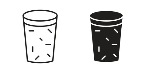 Cork wine icon in flat and liner trendy style for app ui designs