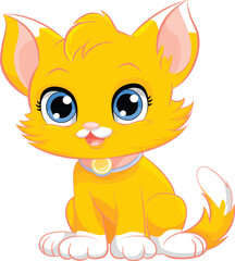 Adorable Cartoon Kitten Characters Set – Cute and Playful Cat Collection