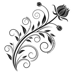 Flourish ornate header. Decorative calligraphic vintage divider