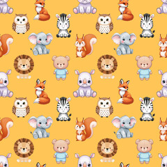Cute Baby Animal Pattern Design
