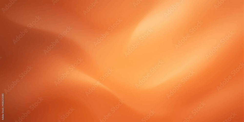 Poster abstract orange background with flowing silk wave patterns and soft satin texture