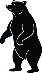 silhouette of a polar bear