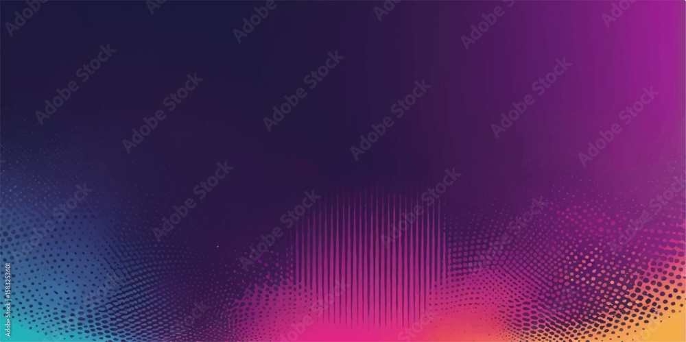 Poster colourful abstract vector background with glowing waves and vibrant digital design