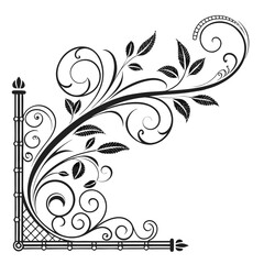 Flourish ornate header. Decorative calligraphic vintage divider