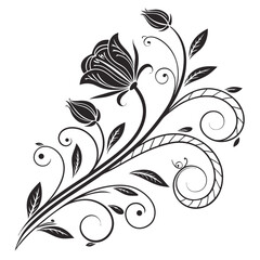 Flourish ornate header. Decorative calligraphic vintage divider