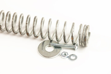 A large spring for tensioning parts. 