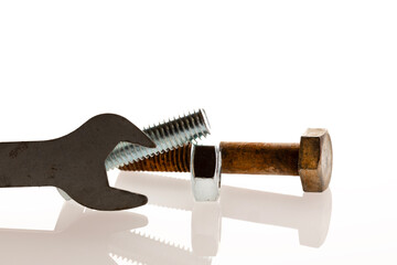 Bolt and nut for fixing parts. 