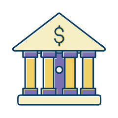 A building with a red roof that says bank of america