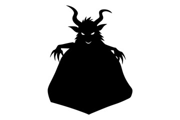 Sinister Krampus Horn Peeking from Sack with Jagged Silhouette – Dark Fantasy Art