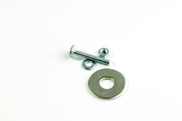 Bolt and nut for fixing parts. 