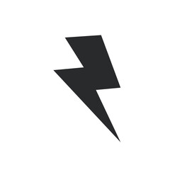 Yellow glossy lightning bolt vector with arrows pointing up and down on a white background