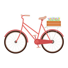Fototapeta premium Flat Vintage Bicycle Illustrations