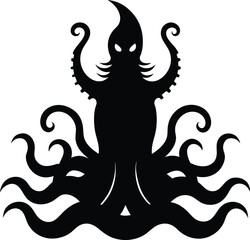 vector silhouette of a dragon