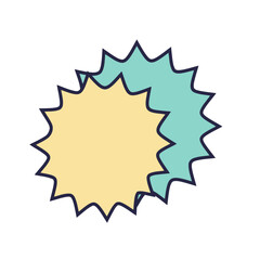 A minimalist vector icon of an explosion