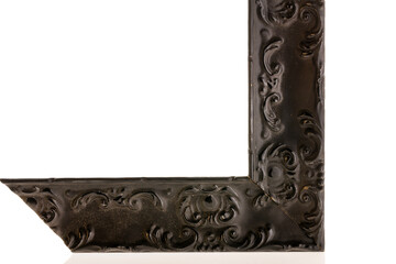 A sample of a black frame for the design of a photograph, poster, or painting.