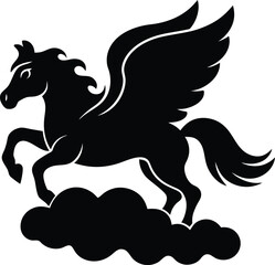 black horse vector illustration