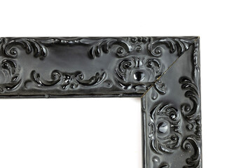 A sample of a black frame for the design of a photograph, poster, or painting.