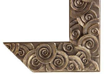 Decorative gold frame for decoration of paintings, posters, photographs.