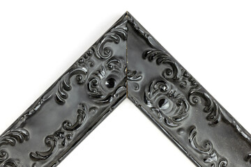 A sample of a black frame for the design of a photograph, poster, or painting.
