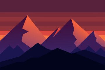 mountain shadows forming geometric shapes