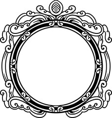 featuring ornamental designs with round shapes and carvings