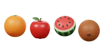 Fresh fruits illustration