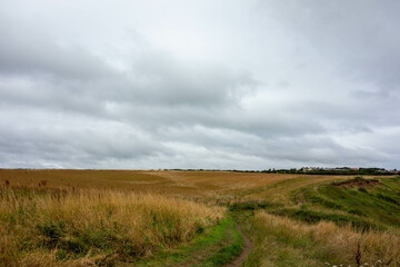 Obraz premium Clifftop, Whitby, North Yorkshire, UK , Coast, Sea 